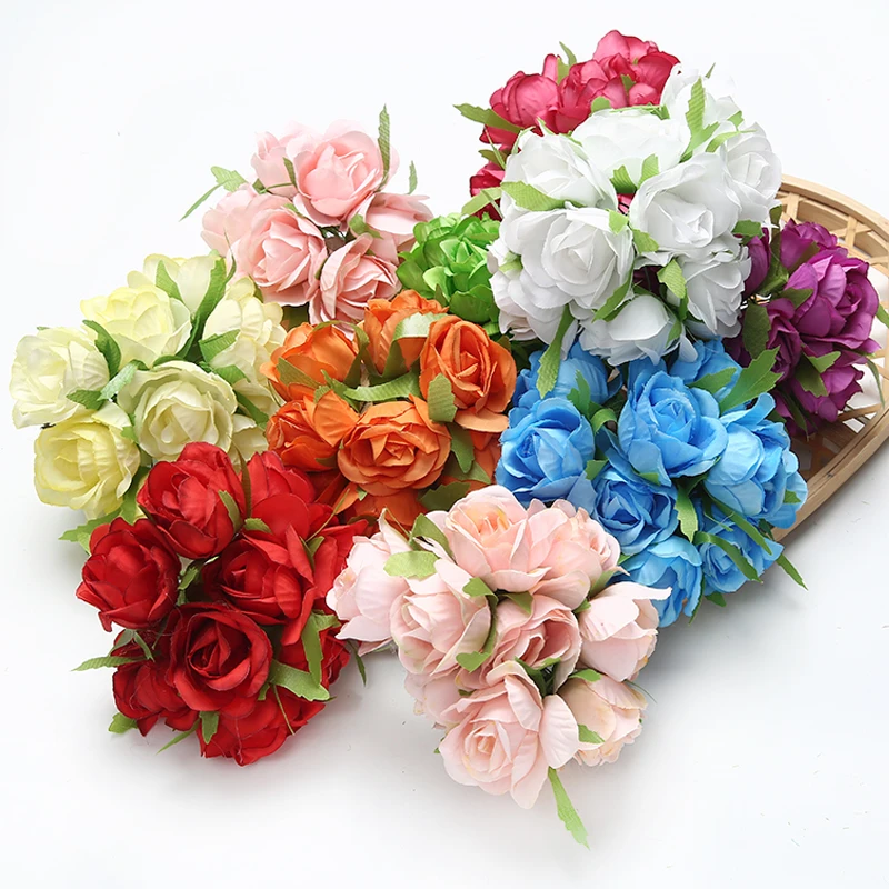 10Pcs/lot 5CM Silk Artificial Rose Flowers for Wedding Home Decoration Craft Bridal Bouquet Wreath Scrapbooking Fake Flower
10Pcs/lot 5CM Silk Artificial Rose Flowers for Wedding Home Decoration Craft Bridal Bouquet Wreath Scrapbooking Fake Flower