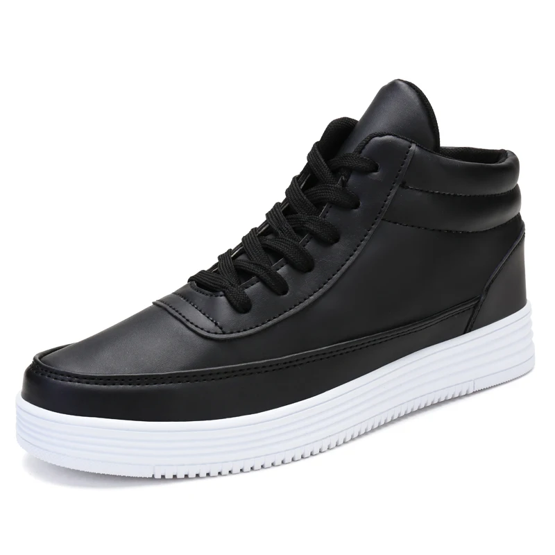 Autumn Winter Men's Breathable High Top Sneakers White Black Students Ankle Boots Leather Flats Outdoor Sport Shoes for Male
Autumn Winter Men's Breathable High Top Sneakers White Black Students Ankle Boots Leather Flats Outdoor Sport Shoes for Male