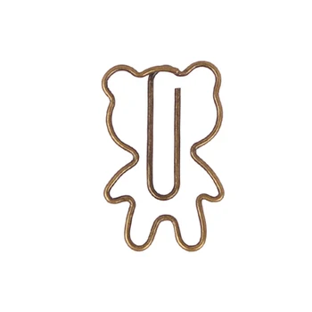 20 pcs creative lovely cute flat metal line bear paper needle paper clips clamp kawaii bookmark DIY parent-child activities 
20 pcs creative lovely cute flat metal line bear paper needle paper clips clamp kawaii bookmark DIY parent-child activities