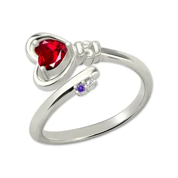 AILIN Customized Key to Her Heart Ring Sterling Silver Unique Heart Birthstone Ring Jewelry for Women
AILIN Customized Key to Her Heart Ring Sterling Silver Unique Heart Birthstone Ring Jewelry for Women