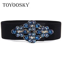 TOYOOSKY 2018 New Arrival Women Wide Belt Crystal Rhinestone Flower Waistband for Women For Dress Elastic PU Leather Belt
TOYOOSKY 2018 New Arrival Women Wide Belt Crystal Rhinestone Flower Waistband for Women For Dress Elastic PU Leather Belt