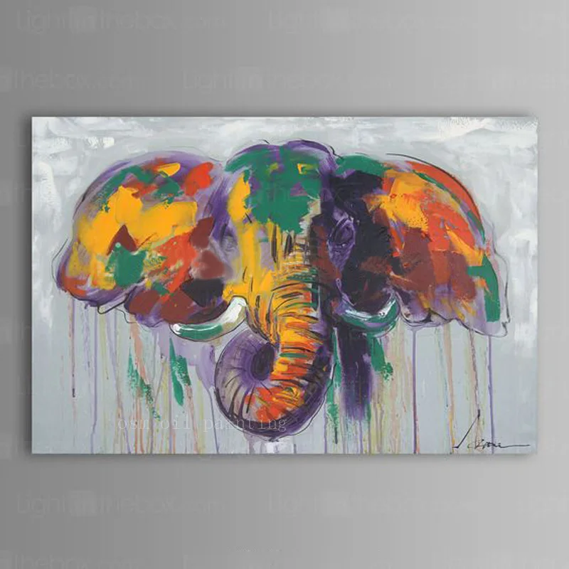 Top Artist Handmade Oil Painting Modern Abstract Animal Home Decor Hand Painted Wall Art Colorful Elephant Oil Picture On Canvas
Top Artist Handmade Oil Painting Modern Abstract Animal Home Decor Hand Painted Wall Art Colorful Elephant Oil Picture On Canvas