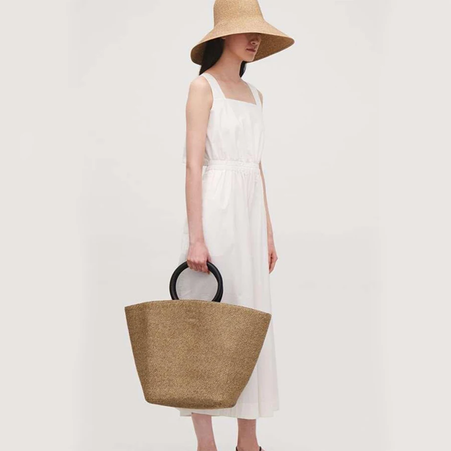 Casual Bohemian Straw Bags Women Round Handle Handbags Large Capacity Women Shoulder Bags Summer Holiday Ladies Beach Hand Bag
Casual Bohemian Straw Bags Women Round Handle Handbags Large Capacity Women Shoulder Bags Summer Holiday Ladies Beach Hand Bag