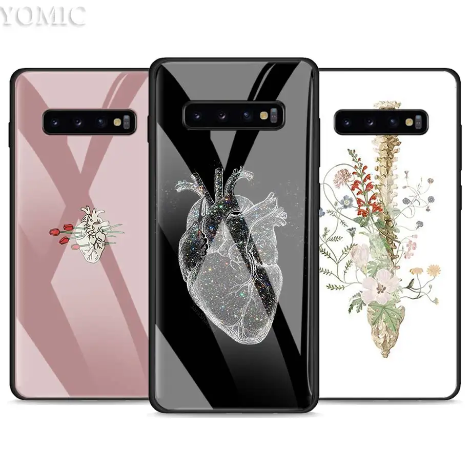 Tempered Glass Case for Samsung Galaxy S10e S10 S8 S9 Plus Note 9 10 A50 A70 Phone Cover Anatomical Heart With Flowers Art Print 
Tempered Glass Case for Samsung Galaxy S10e S10 S8 S9 Plus Note 9 10 A50 A70 Phone Cover Anatomical Heart With Flowers Art Print
