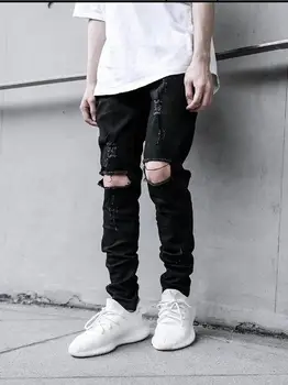 Europe and America tide high street black men knee hole jeans men casual slim stretch feet jeans for men pants
Europe and America tide high street black men knee hole jeans men casual slim stretch feet jeans for men pants