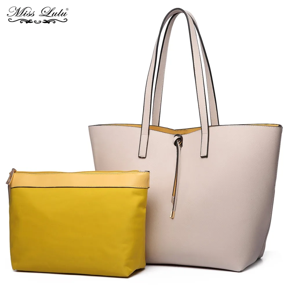 Miss Lulu 1 Set Women Designer Fashion Handbags Ladies Reversible Hobo Shoulder Bags Female Leather Large Shopper Tote LT6628 
Miss Lulu 1 Set Women Designer Fashion Handbags Ladies Reversible Hobo Shoulder Bags Female Leather Large Shopper Tote LT6628