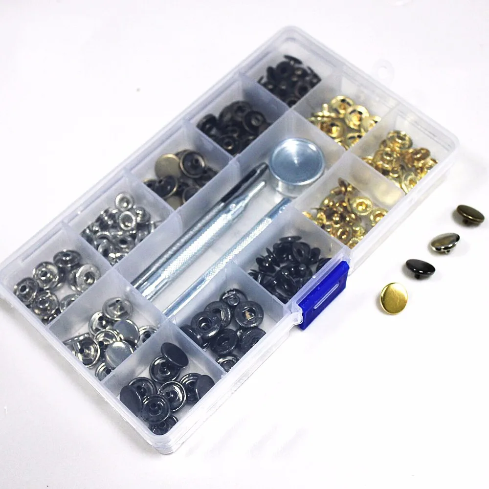 40sets with setting tool set 633 655 831 201 snap button leather craft sewing accessories four color set
40sets with setting tool set 633 655 831 201 snap button leather craft sewing accessories four color set