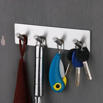 Wall Organizer Stainless Steel Siamese Four Oblique Storage Hooks Multiple Hooks For Coat Towel Robe Clothes Bathroom Kitchen
Wall Organizer Stainless Steel Siamese Four Oblique Storage Hooks Multiple Hooks For Coat Towel Robe Clothes Bathroom Kitchen