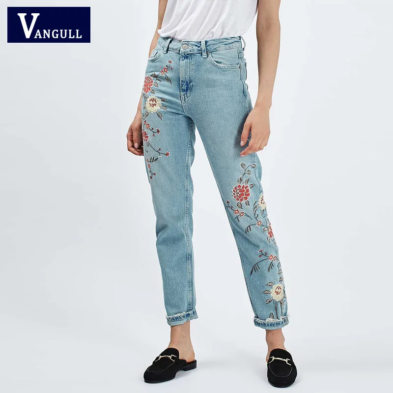 Denim Blue Floral Embroidery Women's Jeans Pockets Vintage Ladies Ankle-length Jeans Pants Fashion Femme Office Women Jeans
Denim Blue Floral Embroidery Women's Jeans Pockets Vintage Ladies Ankle-length Jeans Pants Fashion Femme Office Women Jeans