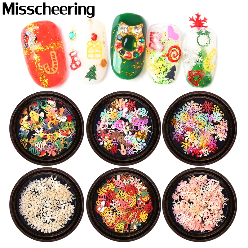 1Box Christmas Nail Art Sequins Ultrathin Metal Slices Mixed Santa Claus Snowflakes 3d Colorful Sticker Nail Ornaments DIY Tools
1Box Christmas Nail Art Sequins Ultrathin Metal Slices Mixed Santa Claus Snowflakes 3d Colorful Sticker Nail Ornaments DIY Tools