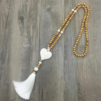 Ethnic Heart Shape Boho White Tassels Collar Necklace Ethnic Maxi Wood Bead Statement Long Pendant Necklace Bohemian Jewelry
Ethnic Heart Shape Boho White Tassels Collar Necklace Ethnic Maxi Wood Bead Statement Long Pendant Necklace Bohemian Jewelry