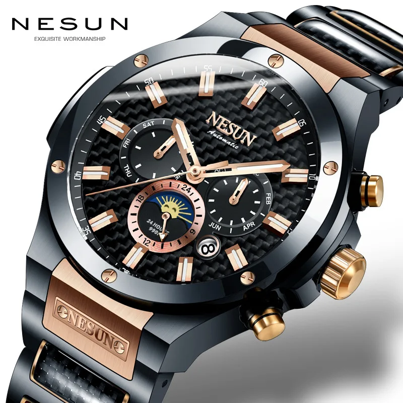 Luxury Multifunction Military Sports Men's Mechanical Watch Fashion Month/week/calendar Display Men Automatic Watches Moonphase
Luxury Multifunction Military Sports Men's Mechanical Watch Fashion Month/week/calendar Display Men Automatic Watches Moonphase