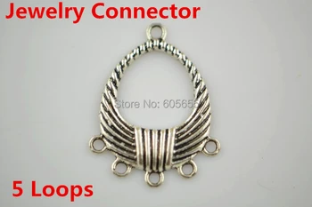 5 loops Pear Shape Necklace Jewelry Connectors Antique Silver Color Jewerly Findings
5 loops Pear Shape Necklace Jewelry Connectors Antique Silver Color Jewerly Findings