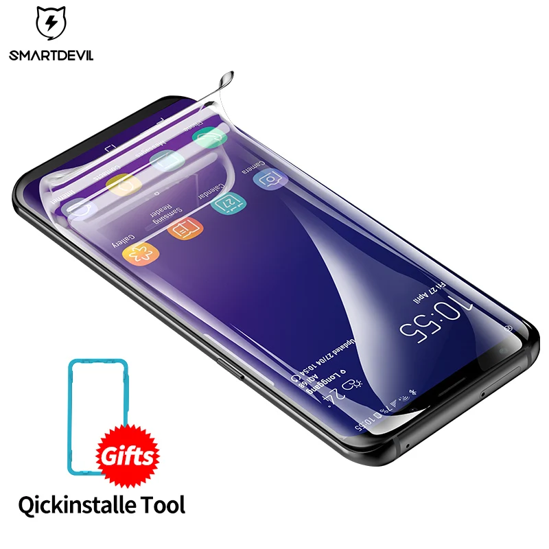 Защитная пленка SmartDevil для samsung galaxy S9 plus прозрачная Гидрогелевая с полным