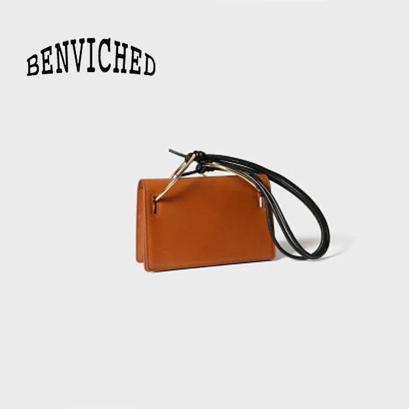 BENVICHED 2019 Fashion personalized handbag concise dinner single shoulder bag metal ring cowhide and small square bag c091
BENVICHED 2019 Fashion personalized handbag concise dinner single shoulder bag metal ring cowhide and small square bag c091
