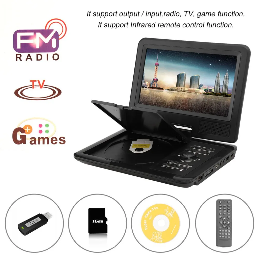 9.8 Inch TFT LCD 270 Degree Swivel Screen Portable DVD Player Digital Multimedia Player EVD With TV Tuner EU Plug
9.8 Inch TFT LCD 270 Degree Swivel Screen Portable DVD Player Digital Multimedia Player EVD With TV Tuner EU Plug