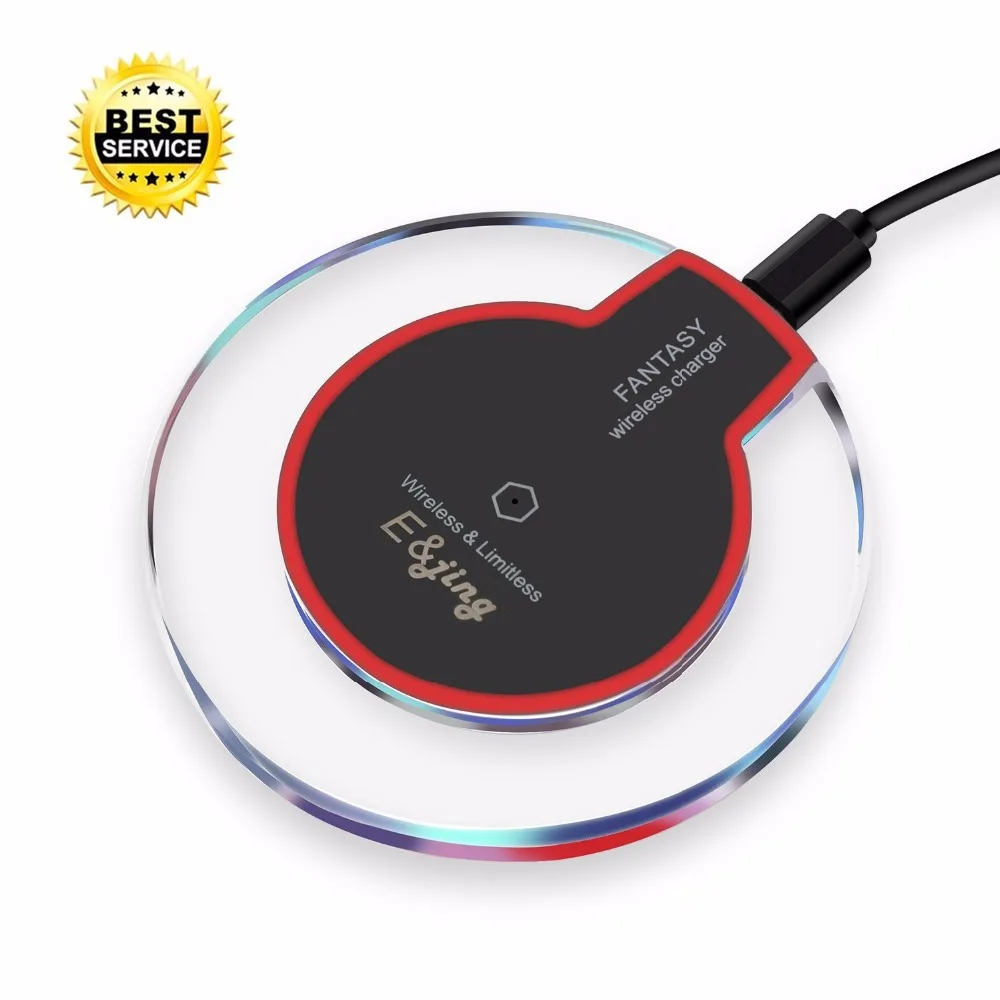 Wireless Protable Charger, E&jing QI Wireless Charging Pad Ultra Slim Wireless Charger for iPhoneX 8/8Plus, Samsung s8s8+ s9s9+
Wireless Protable Charger, E&jing QI Wireless Charging Pad Ultra Slim Wireless Charger for iPhoneX 8/8Plus, Samsung s8s8+ s9s9+