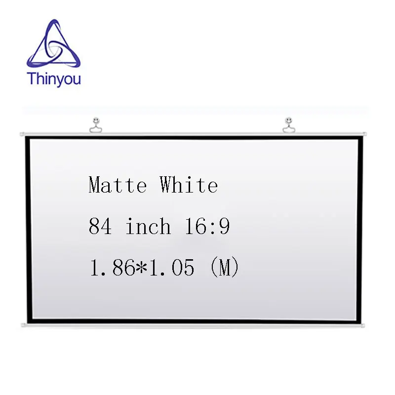 Thinyou 84 Inch 16:9 HD Projector Screen Portable White Wall Mounted Curtain Portable for 3d theater High Quality Matt White
Thinyou 84 Inch 16:9 HD Projector Screen Portable White Wall Mounted Curtain Portable for 3d theater High Quality Matt White