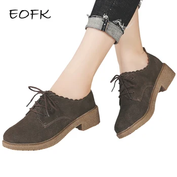 EOFK Women Suede Leather Shoes Women's Flat Shoes Woman Casual Flats New Autumn comfortable Lace Up Flat Shoes Female Shoes
EOFK Women Suede Leather Shoes Women's Flat Shoes Woman Casual Flats New Autumn comfortable Lace Up Flat Shoes Female Shoes