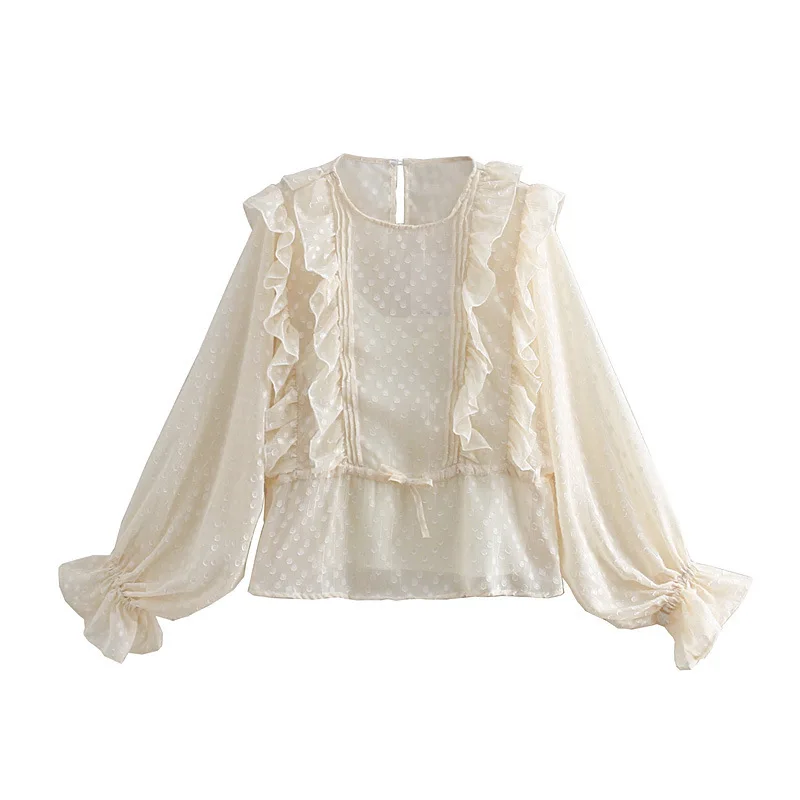 CS901 New Sweet Design Flocking Dot Shining Thread Ruffles Two Pieces Set Fairy Blouse Beatiful Lady Summer Chiffon Shirts Tops
CS901 New Sweet Design Flocking Dot Shining Thread Ruffles Two Pieces Set Fairy Blouse Beatiful Lady Summer Chiffon Shirts Tops