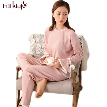 Fdfklak Women's Warm Pajamas Spring Autumn Long Sleeve Princess Pijama Woman Cotton Family Christmas Pajamas Sleepwear Sets Q462
Fdfklak Women's Warm Pajamas Spring Autumn Long Sleeve Princess Pijama Woman Cotton Family Christmas Pajamas Sleepwear Sets Q462