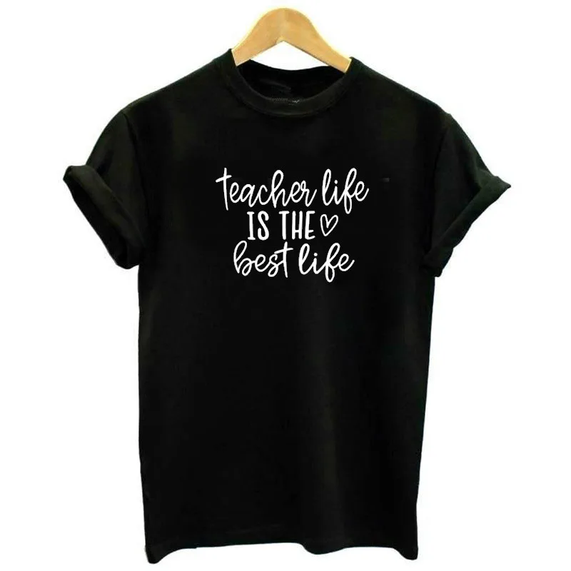 Teacher Life Is The Best Life Harajuku T Shirt Women Summer Short Sleeve Tee Shirt Femme Tshirt Lady Tops Gifts
Teacher Life Is The Best Life Harajuku T Shirt Women Summer Short Sleeve Tee Shirt Femme Tshirt Lady Tops Gifts