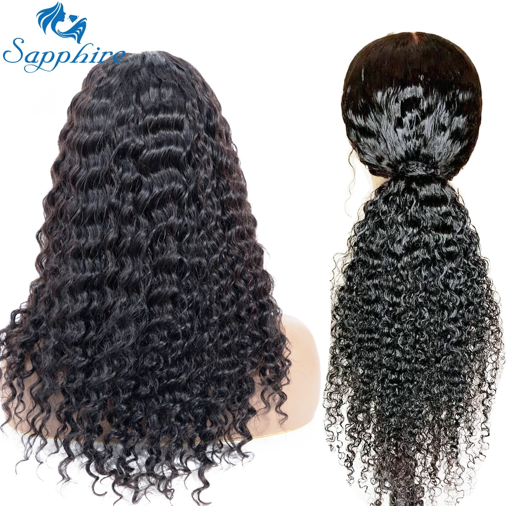 Sapphire Curly 4*4 Brazilian Lace Closure Human Hair Wigs With Baby Hair Deep Curly Lace Wigs Pre Plucked Bleached Knots
Sapphire Curly 4*4 Brazilian Lace Closure Human Hair Wigs With Baby Hair Deep Curly Lace Wigs Pre Plucked Bleached Knots