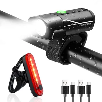 USB Rechargeable COB Waterproof IPX5 Bicycle Light Set Cycling Front Light+Rear Light 5 light Modes 350 lumens LED Lamps
USB Rechargeable COB Waterproof IPX5 Bicycle Light Set Cycling Front Light+Rear Light 5 light Modes 350 lumens LED Lamps