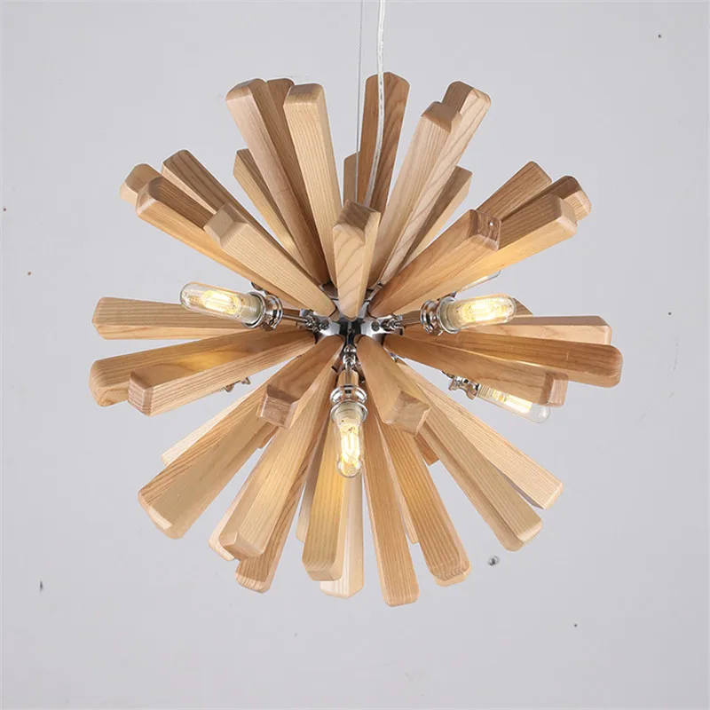 Northern Europe Wooden light fixture Vintage Restaurant Cafe Solid Wood pendant lights Creative Individuality LED Pendant lamp
Northern Europe Wooden light fixture Vintage Restaurant Cafe Solid Wood pendant lights Creative Individuality LED Pendant lamp