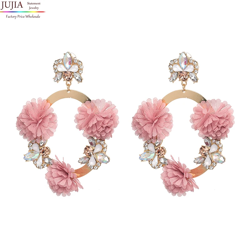 JUJIA 6 colors Women's fashion earrings New arrival brand flower with crystal earring for women
JUJIA 6 colors Women's fashion earrings New arrival brand flower with crystal earring for women