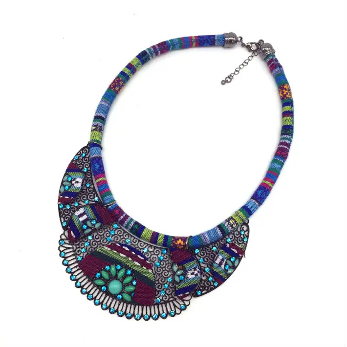 2017 New women bohemian necklace&pendants multicolor statement flower choker necklace za tribal ethnic boho jewelry mujer bijoux 10