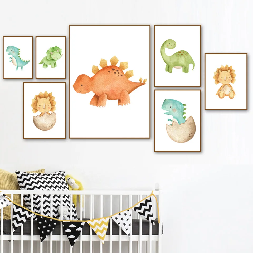Canvas Painting Nordic Style Cartoon Dinosaur Hd Prints Home Decor Wall Art Modular Pictures Watercolor Poster For Baby Room
Canvas Painting Nordic Style Cartoon Dinosaur Hd Prints Home Decor Wall Art Modular Pictures Watercolor Poster For Baby Room