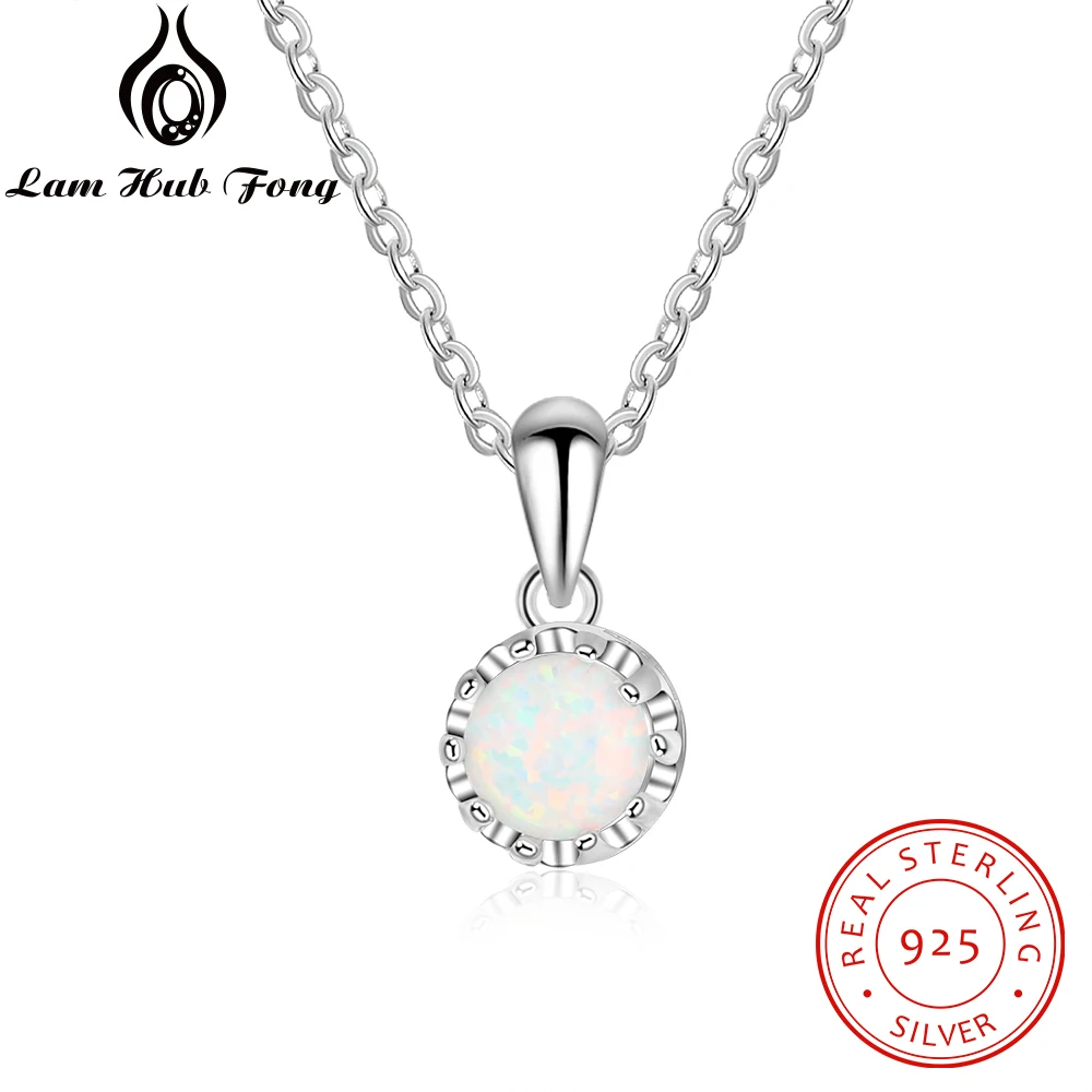 925 Sterling Silver Flower Pendant Necklace with Round White Opal Stone Silver 925 Jewelry Gift for Girlfriend (Lam Hub Fong)
925 Sterling Silver Flower Pendant Necklace with Round White Opal Stone Silver 925 Jewelry Gift for Girlfriend (Lam Hub Fong)