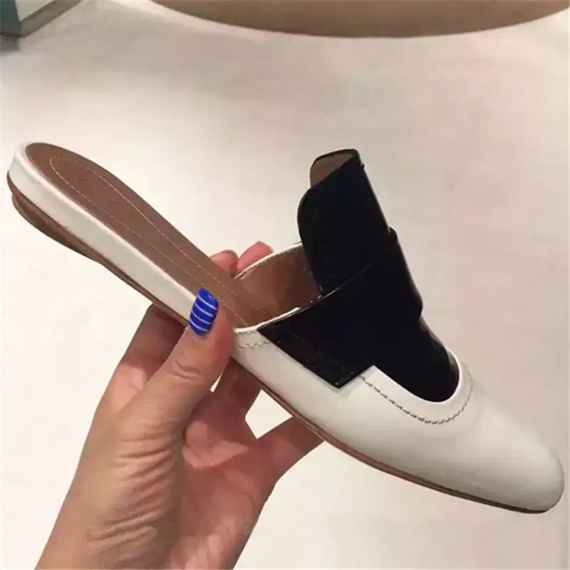 Black White Flat Shoes Women 2019 New Spring Pointy Toe Slip on Casual Shoes Mules Summer Slippers Mixed Colors Belt Strap Flats
Black White Flat Shoes Women 2019 New Spring Pointy Toe Slip on Casual Shoes Mules Summer Slippers Mixed Colors Belt Strap Flats