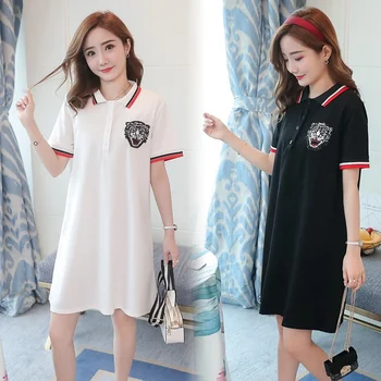 New Korean fashion maternity dress summer Korean version of the loose thin pregnant women knitted cotton T dress pregnancy skirt
New Korean fashion maternity dress summer Korean version of the loose thin pregnant women knitted cotton T dress pregnancy skirt