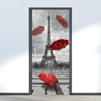Free shipping DIY 3D Door Sticker Wall Sticker Mural Paris Eiffel Tower Rain Red Umbrellas Print Corridor Decoration,77cm 90cm
Free shipping DIY 3D Door Sticker Wall Sticker Mural Paris Eiffel Tower Rain Red Umbrellas Print Corridor Decoration,77cm 90cm
