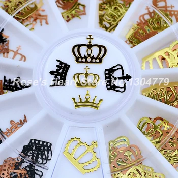 2018 NEW black gold metall Imperial crown nails foils decals slice wheel nail art decorations design tools
2018 NEW black gold metall Imperial crown nails foils decals slice wheel nail art decorations design tools