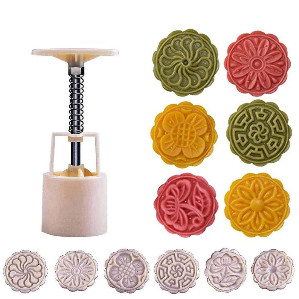 New 6 Style Round Flower Mooncake Mold Hand Pressure Fondant Moon Cake Decoration Tools Cookie Cutter Pastry Baking Tool C524
New 6 Style Round Flower Mooncake Mold Hand Pressure Fondant Moon Cake Decoration Tools Cookie Cutter Pastry Baking Tool C524