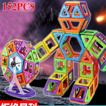 152pcs/Set Magnetic Blocks Enlighten DIY Toy Model Magnetic Designer Plastic Building Blocks for Kids
152pcs/Set Magnetic Blocks Enlighten DIY Toy Model Magnetic Designer Plastic Building Blocks for Kids