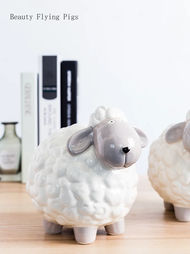 Direct sales Nordic modern style personality sheep ornament decoration creative home bedroom desktop piggy bank display
Direct sales Nordic modern style personality sheep ornament decoration creative home bedroom desktop piggy bank display