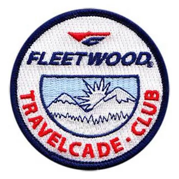 Fleetwood Garment Labels/Embroidered Badges Make by Twill with Merrow Border with PVC Backing Customized MOQ50pcs Free Shipping