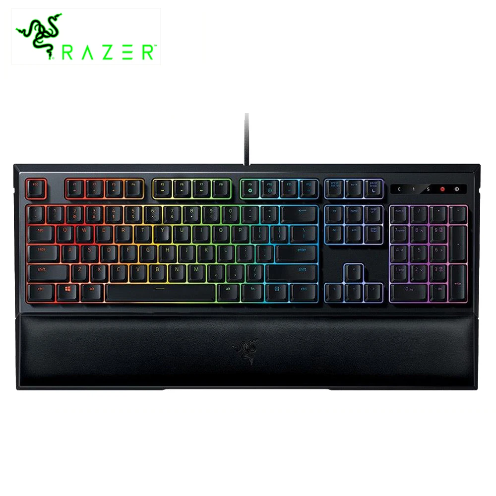 Razer Wired Mechanical Keyboard RGB Backlit BlackWidow Chroma V2 Ergonomic Wrist Rest Tactile Green Switches Gaming Keyboard
Razer Wired Mechanical Keyboard RGB Backlit BlackWidow Chroma V2 Ergonomic Wrist Rest Tactile Green Switches Gaming Keyboard