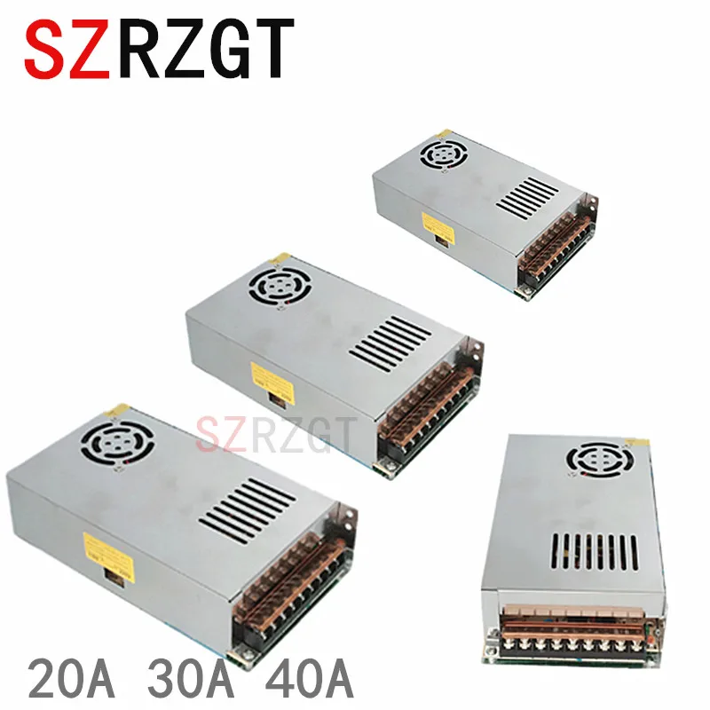 Lighting Transformer 20A 30A 40A 110-265V to 12V LED driver switch power supply adapter for strip |