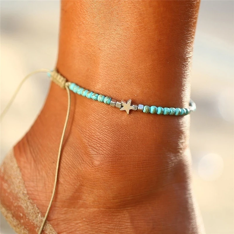 Bohemian Beads Star Rope Chain Anklets For Women Handmade Anklets Beach Jewelry Adjustable Fashion Women Ankle Foot Jewelry
Bohemian Beads Star Rope Chain Anklets For Women Handmade Anklets Beach Jewelry Adjustable Fashion Women Ankle Foot Jewelry