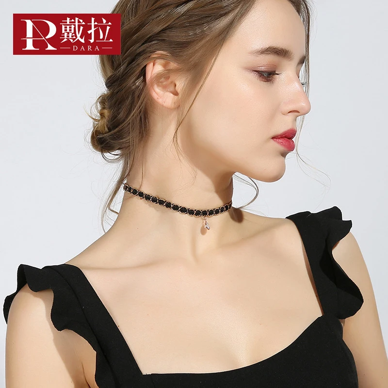 DARA High Quality Women Cubic Zirconia Choker Necklace Black Rope Chain Necklace For Women Clothing Accessories X715
DARA High Quality Women Cubic Zirconia Choker Necklace Black Rope Chain Necklace For Women Clothing Accessories X715