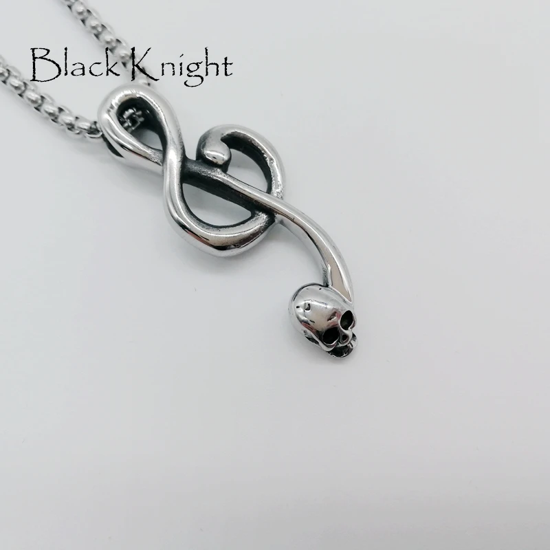 Black Knight Gothetic Music note pendant necklace Vintage silver color stainless steel Skull music note necklace BLKN0586
Black Knight Gothetic Music note pendant necklace Vintage silver color stainless steel Skull music note necklace BLKN0586