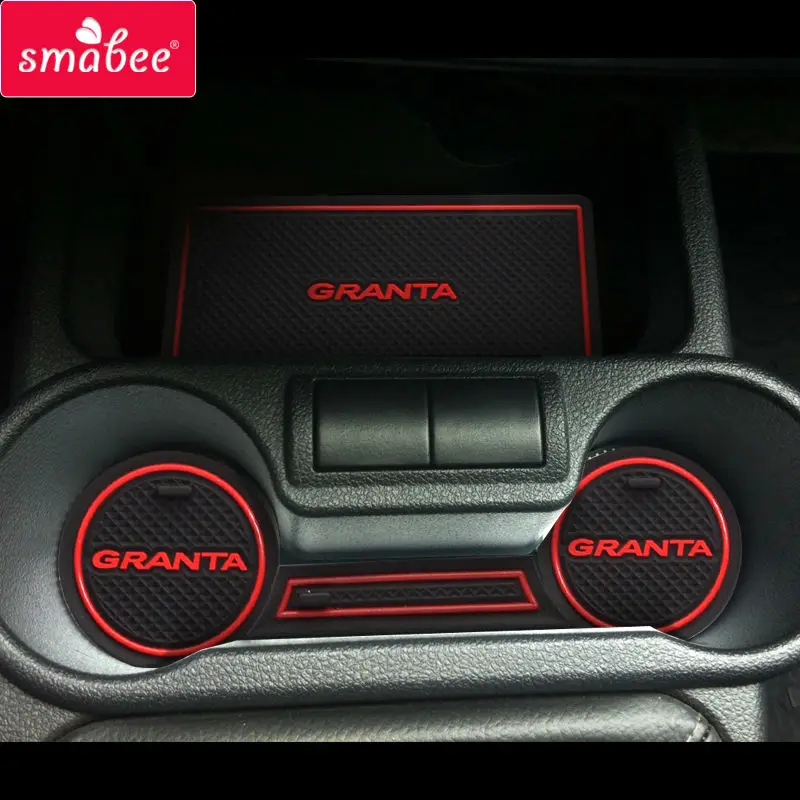 Для Lada Granta 2012 2018 г. Противоскользящие резиновые Чашка Подушки Салонные подложки