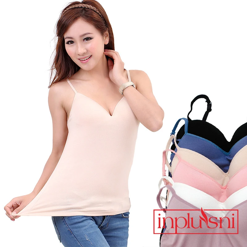Inplusni women vest tanks top hot sale vest cotton 6 color options vest padded top camisole straps vest fashion female tank tops
Inplusni women vest tanks top hot sale vest cotton 6 color options vest padded top camisole straps vest fashion female tank tops