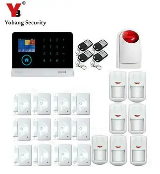 Yobang Security Android IOS APP WIFI GSM GPRS Alarm Mainframe Kits+7 Motion Detector+12 Door/Window Open Sensor Red Strobe Siren
Yobang Security Android IOS APP WIFI GSM GPRS Alarm Mainframe Kits+7 Motion Detector+12 Door/Window Open Sensor Red Strobe Siren