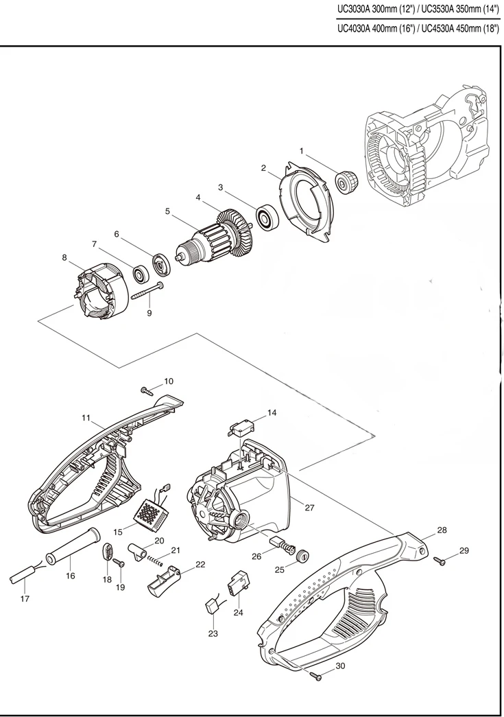 Электрические цепные пилы аксессуары для Makita UC3030A UC3530 UC4030 UC4530 переключатель